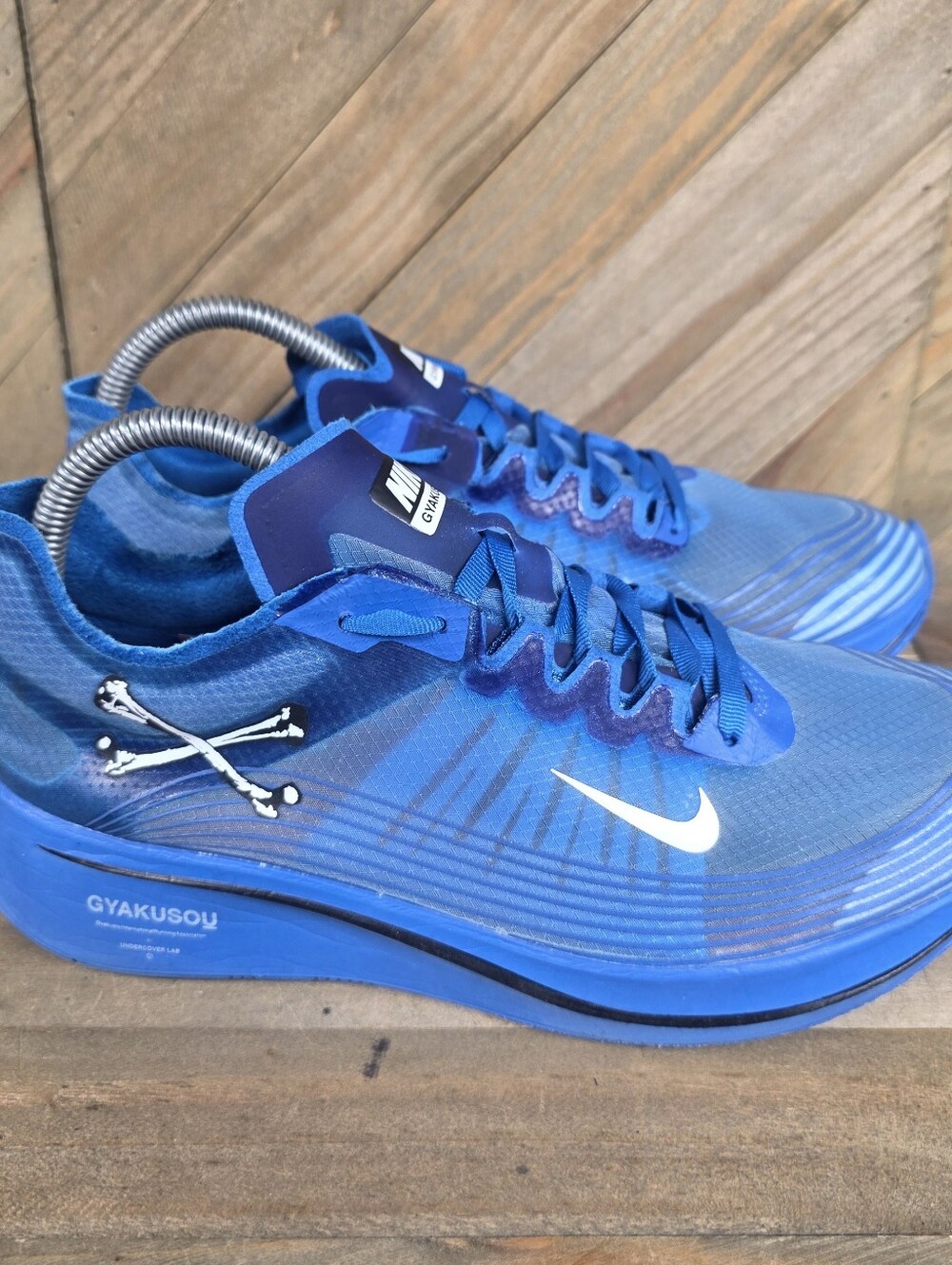 Nike Undercover Gyakusou X Zoom Fly Mens Athletic Running Shoes Size 8 Blue